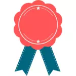 Clip art medalion cena tag w kolorze różowym i niebieskim