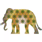 Psykedeelinen kuvio elefantti