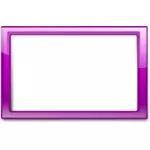Gloss transparent purple frame vector drawing