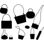 Silhouettes de sacs à main