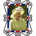 Ratu Elizabeth II upeti berdiri vektor gambar