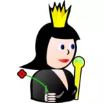 Королева пик комиксов векторное изображение