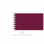 矢量旗帜的卡塔尔