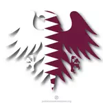 Bandera de Qatar de la cresta