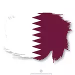 Painted flag of Qatar