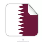 Autocollant avec le drapeau du Qatar