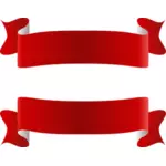Červená a bílá stuha vektorový obrázek