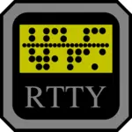 RTTY teleksem maszyna symbol wektor