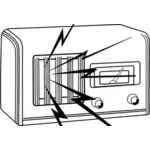 Radyo alıcısı vektör küçük resim