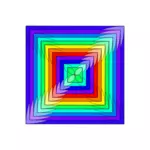 Ilustración de vector de cuadrado multicolor