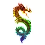 Image de vecteur pour le dragon arc-en-ciel