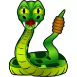 Cartoon rattlesnake vector illustration
