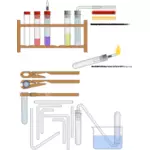 Vector graphics of laboratory equipment selection
