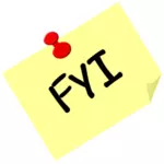 ''FYI'' on a post it