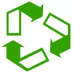 Zelený recykl znamení vektorové ilustrace