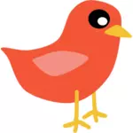 Röd kardinal fågel vektor ClipArt