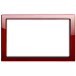 Illustration vectorielle de Gloss transparent cadre rouge