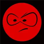 Angry red smiley