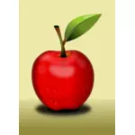 Red apple with shadow