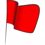 Bandera roja ondulada