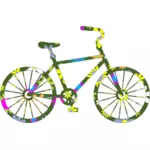 レトロな花柄の自転車