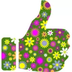 Floral thumbs up