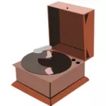 Disegno vettoriale di grammofono marrone