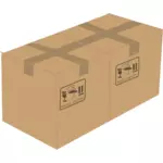 Vector image of 2 sealed cardboard boxes next to each other