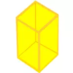 황색 투명 한 큐브