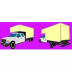 Cutie de camionul de desen vector