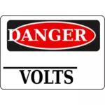 Danger blank high voltage sign vector image