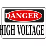 Danger high voltage sign vector image