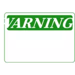 Предупреждающий знак пустой зеленый векторное изображение