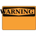 Señal de advertencia en blanco naranja vector de la imagen