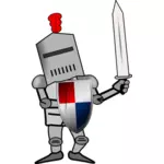 Векторное изображение боевой воин в броне костюм