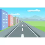 Vector clip art of driving perspective