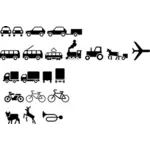 Template of road signs icons