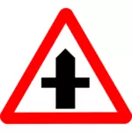 道路交差点の交通標識ベクトル画像