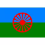 De vlag van Romani vector illustraties