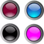 Round glossy buttons vector drawing