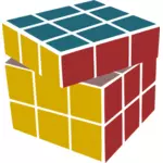 Gráficos vectoriales de la venganza de Rubik con un lado inclinado