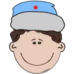Ilustração em vetor menino russo