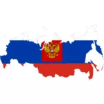 Vektorbild av karta över Ryssland