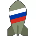Image vectorielle d'une hypothétique bombe nucléaire russe