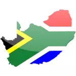 Jihoafrický vlajky vektor