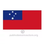 Flaga wektor Samoa