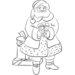 Papai Noel com presentes vector imagem