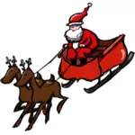 Kris Kringle with sleigh