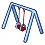 Kid's swing kleur illustratie blauw
