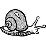 Spotty snail line art vector image
